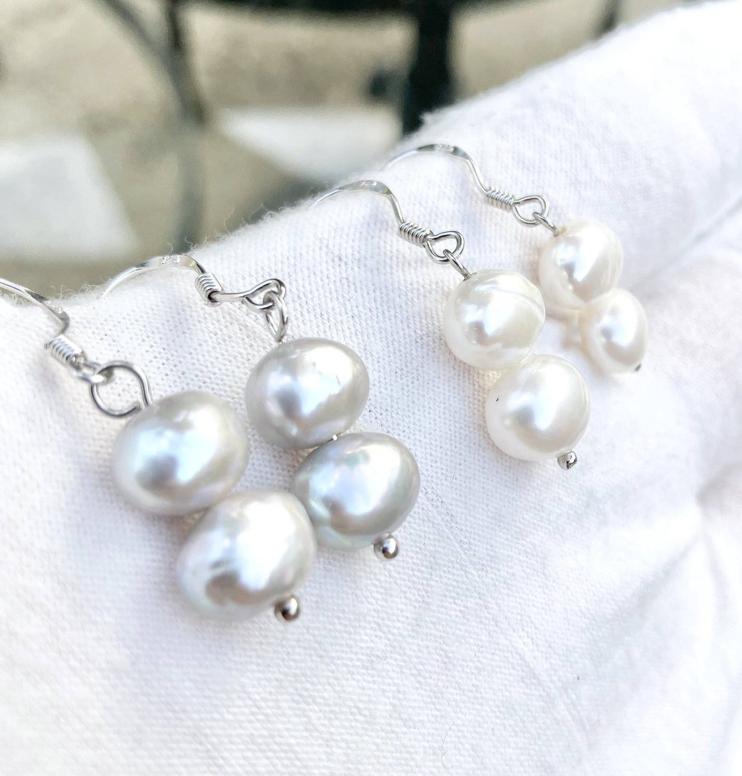 French Hook Semi-Baroque Pearl Earrings