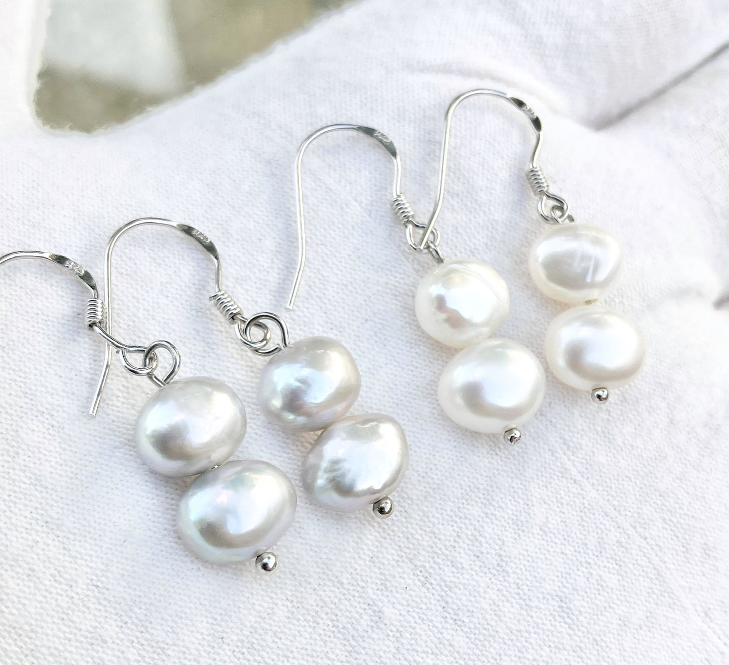 French Hook Semi-Baroque Pearl Earrings