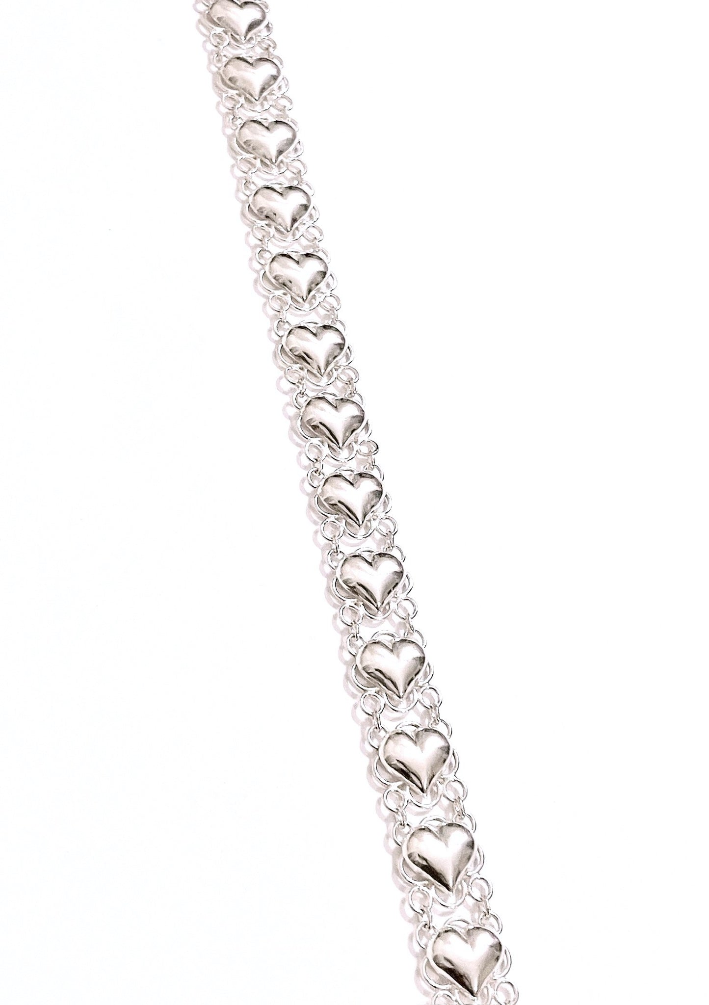 Hollow Heart Link Bracelet