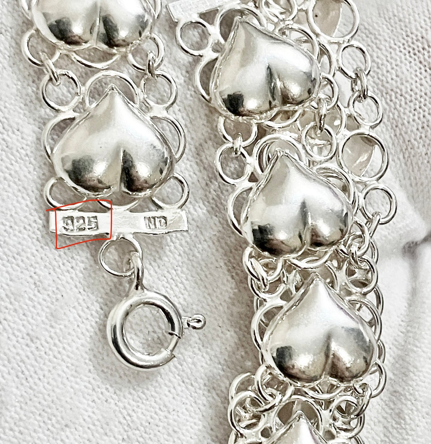 Hollow Heart Link Bracelet