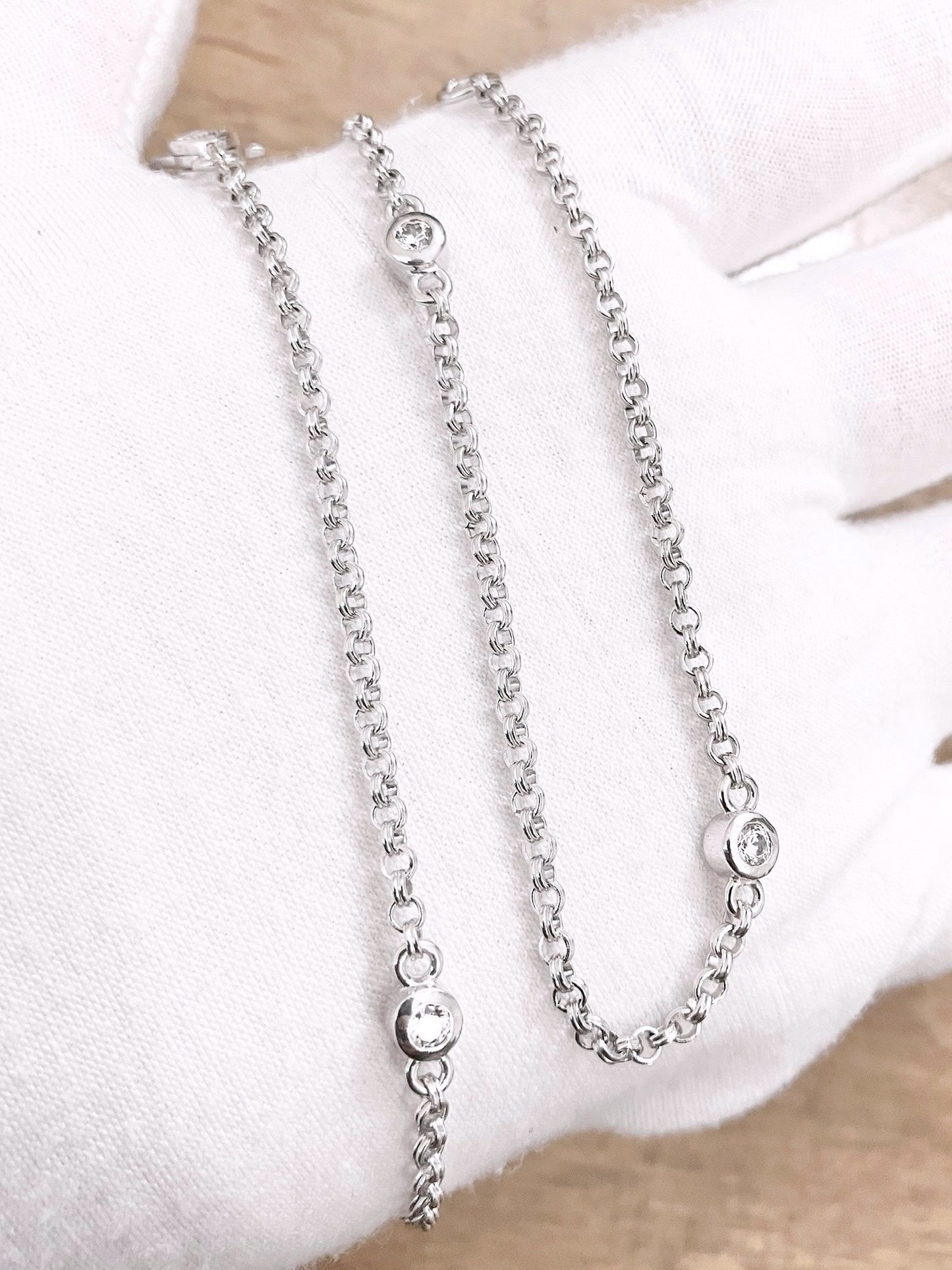 Rolo Link "Diamonds" by the Yard Necklace