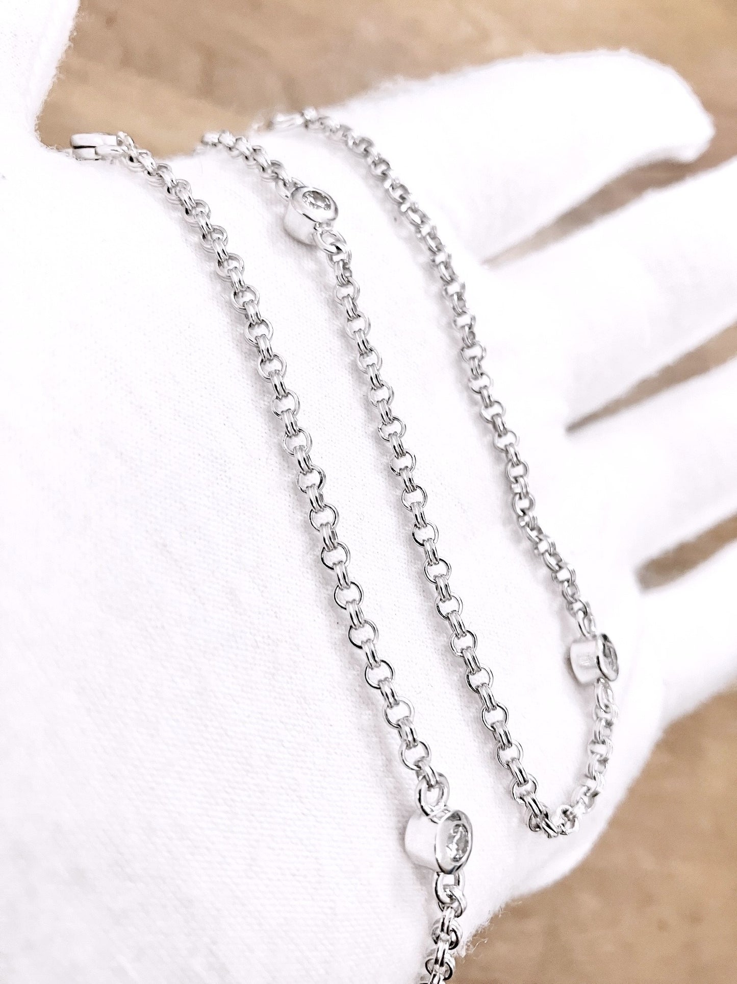 Rolo Link "Diamonds" by the Yard Necklace