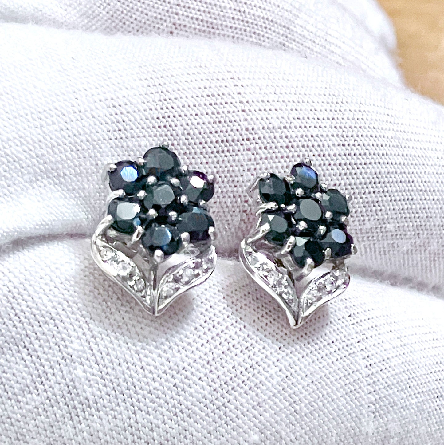Sapphire and "Diamond" Flower Set