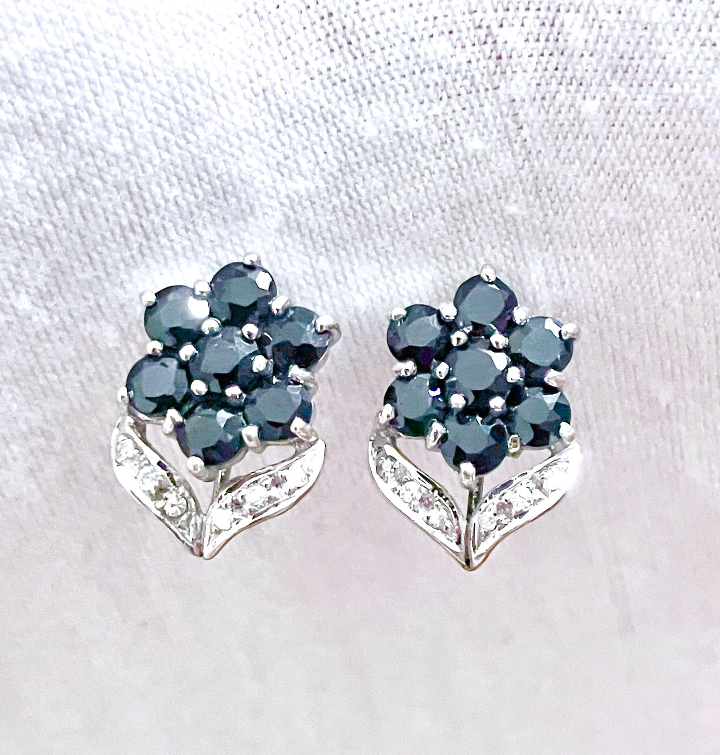 Sapphire and "Diamond" Flower Set