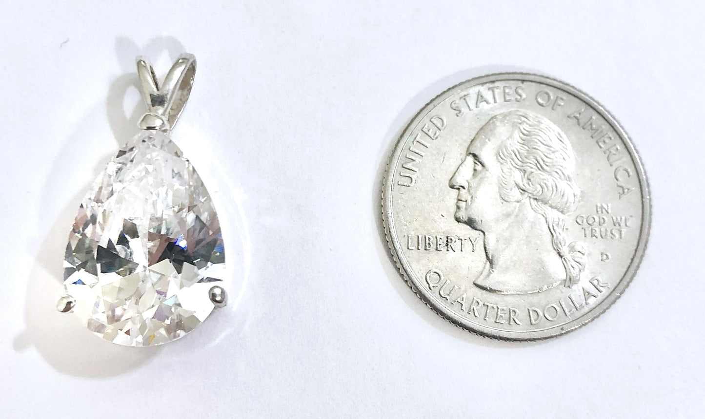 Pear Cut "Diamond" Pendant