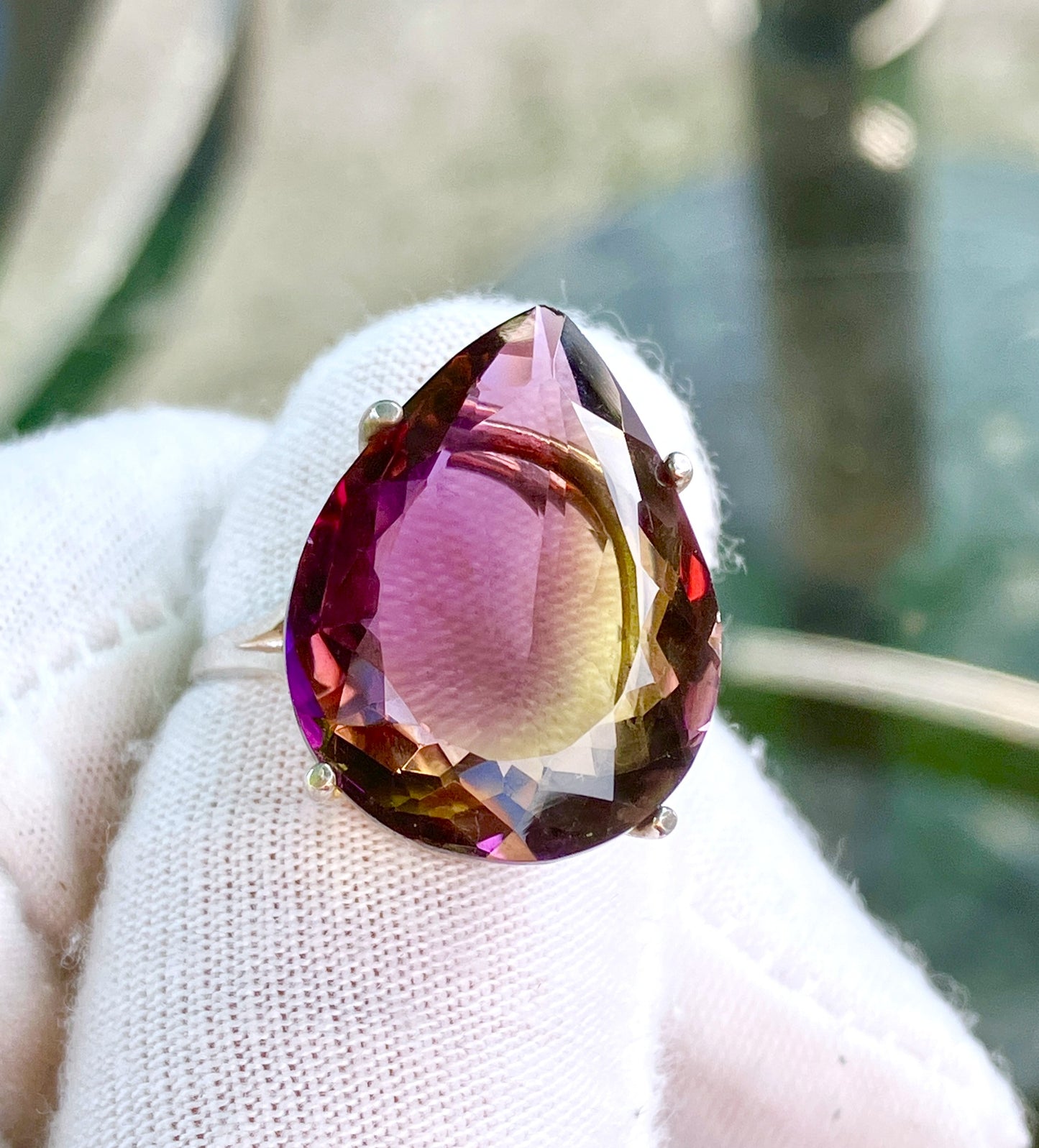 Pear Cut Ametrine Ring