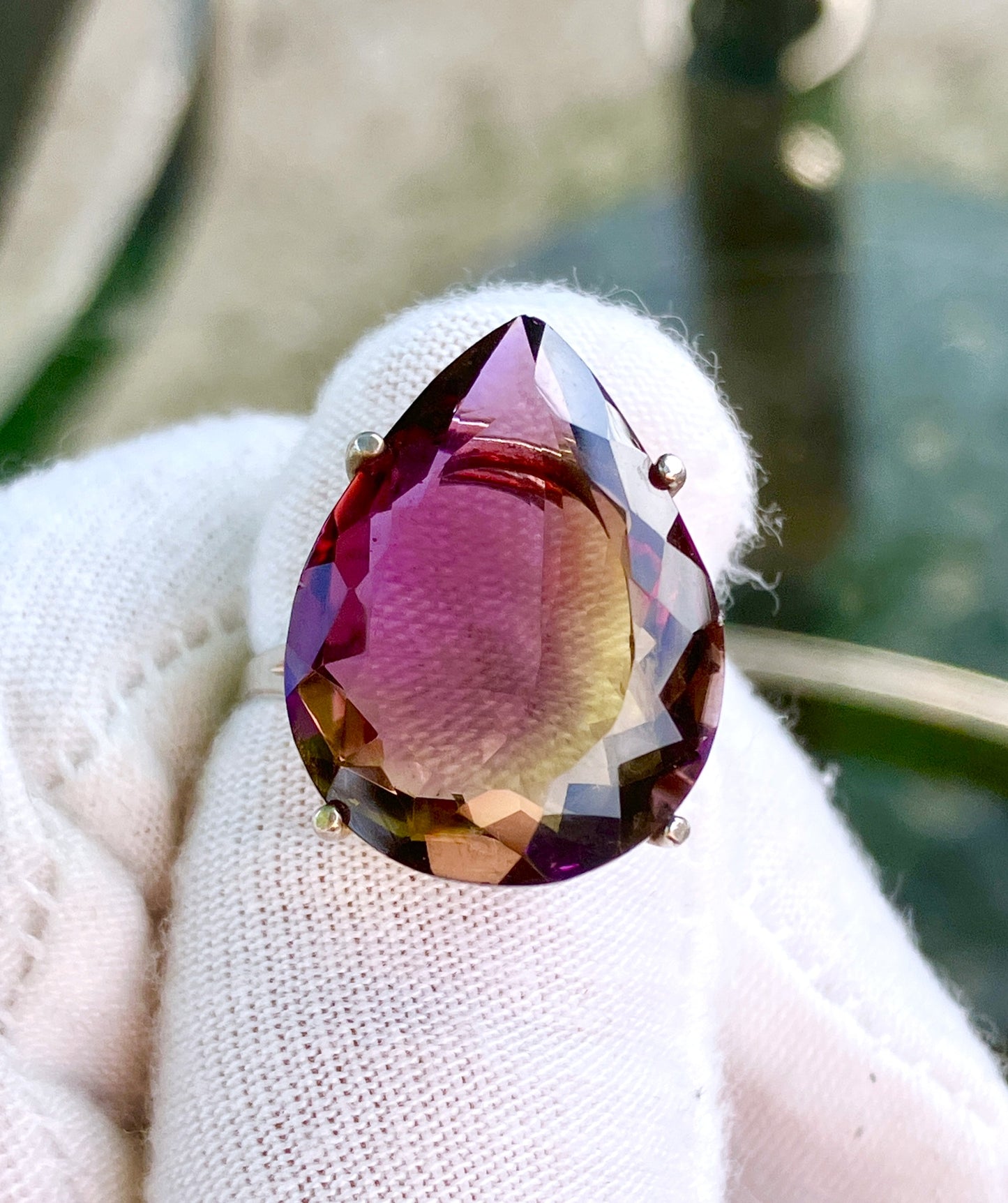 Pear Cut Ametrine Ring
