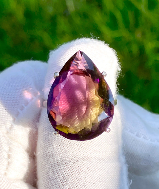 Pear Cut Ametrine Ring