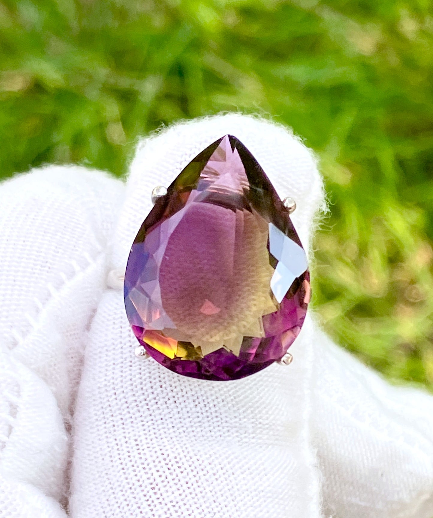 Pear Cut Ametrine Ring