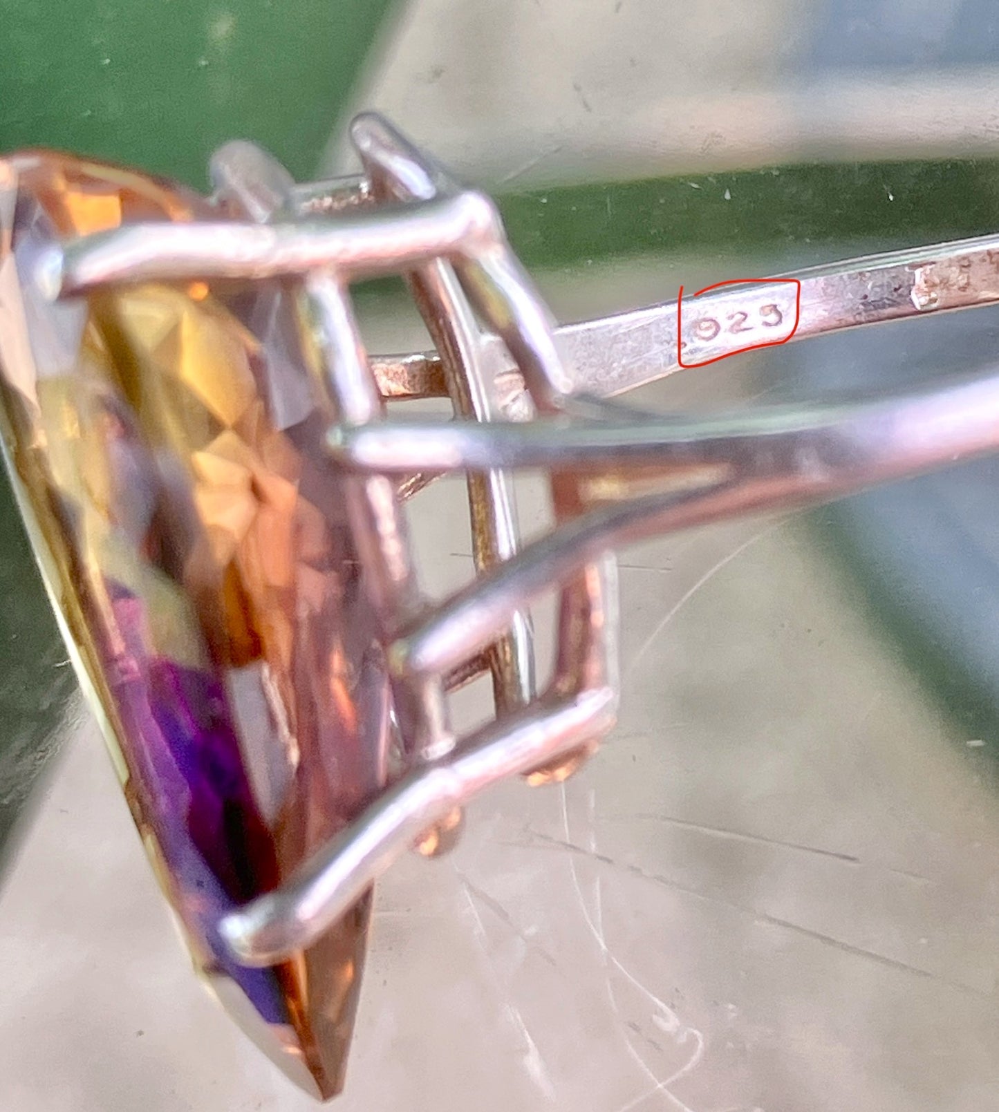 Pear Cut Ametrine Ring