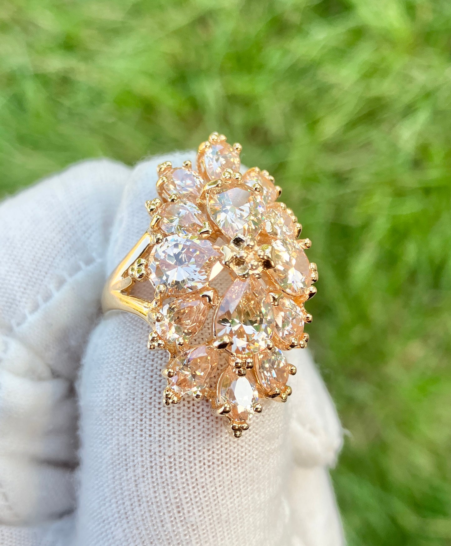 Gold Plated “Morganite” Ring