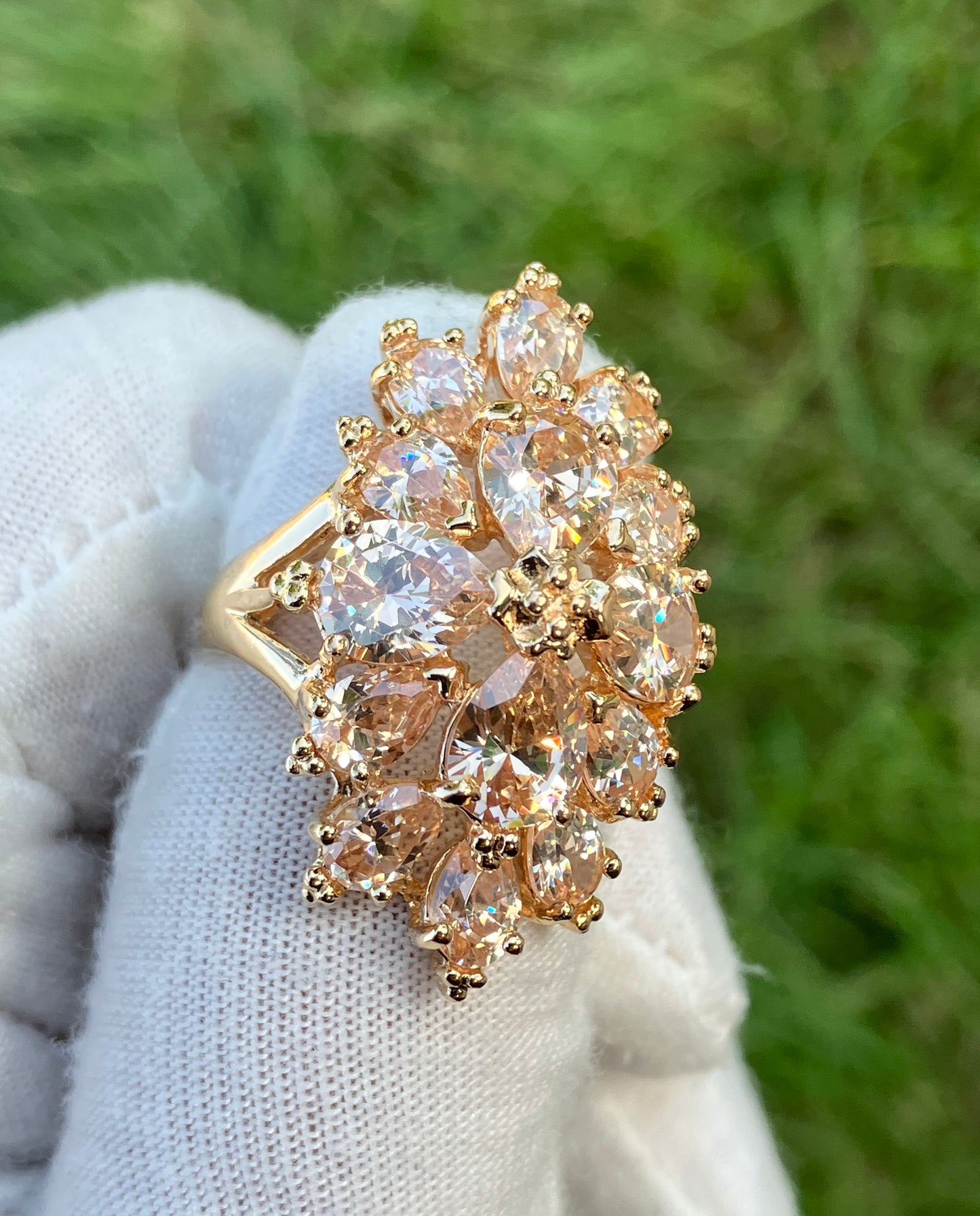 Gold Plated “Morganite” Ring