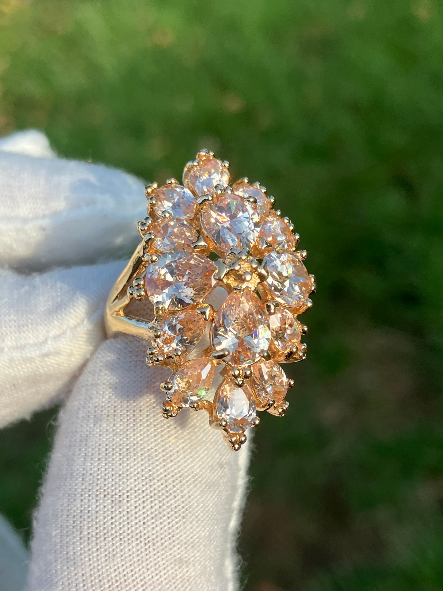 Gold Plated “Morganite” Ring