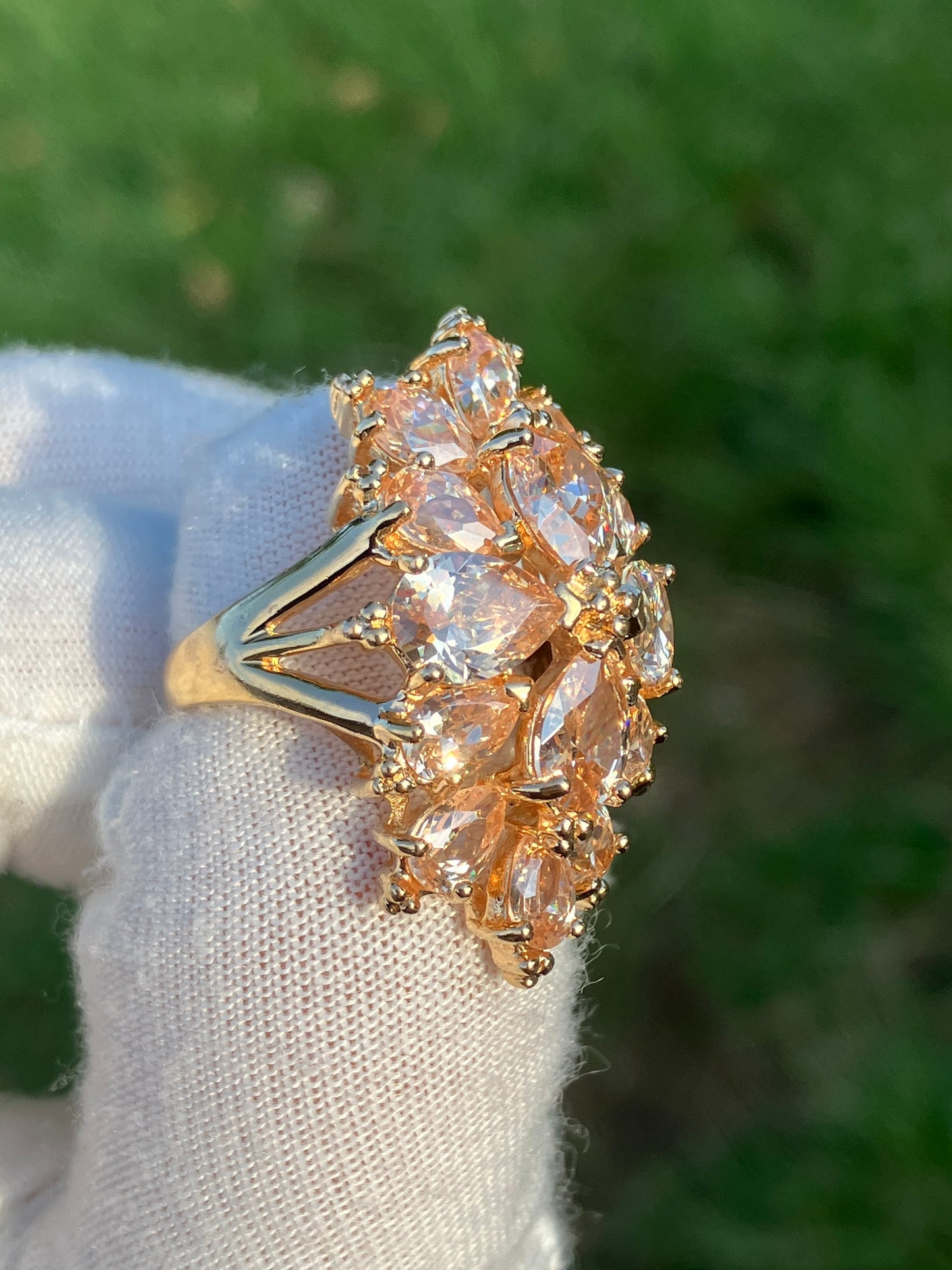 Gold Plated “Morganite” Ring