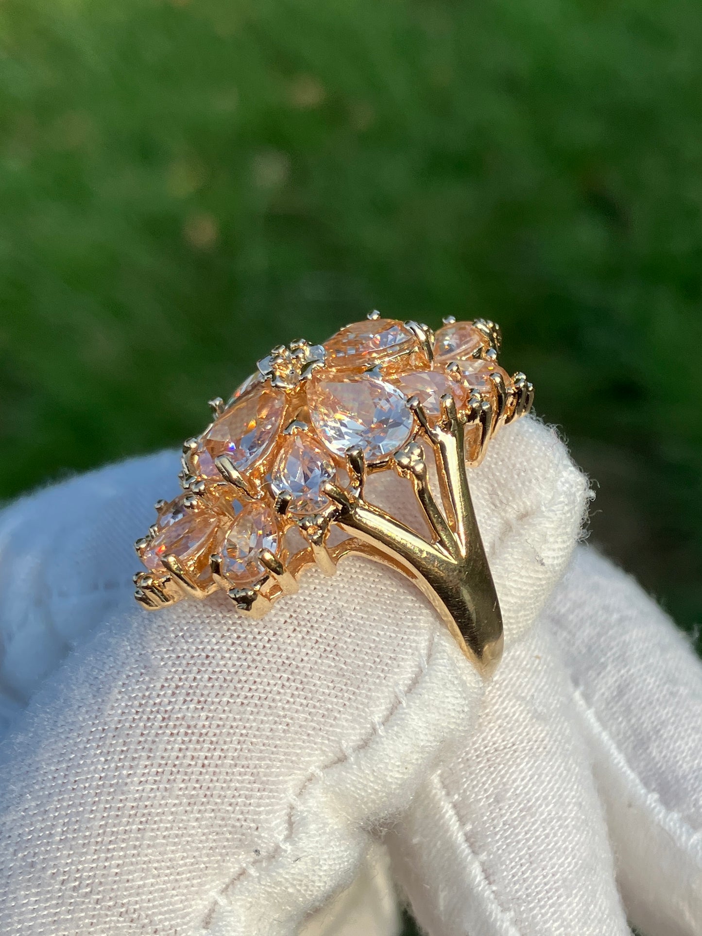 Gold Plated “Morganite” Ring