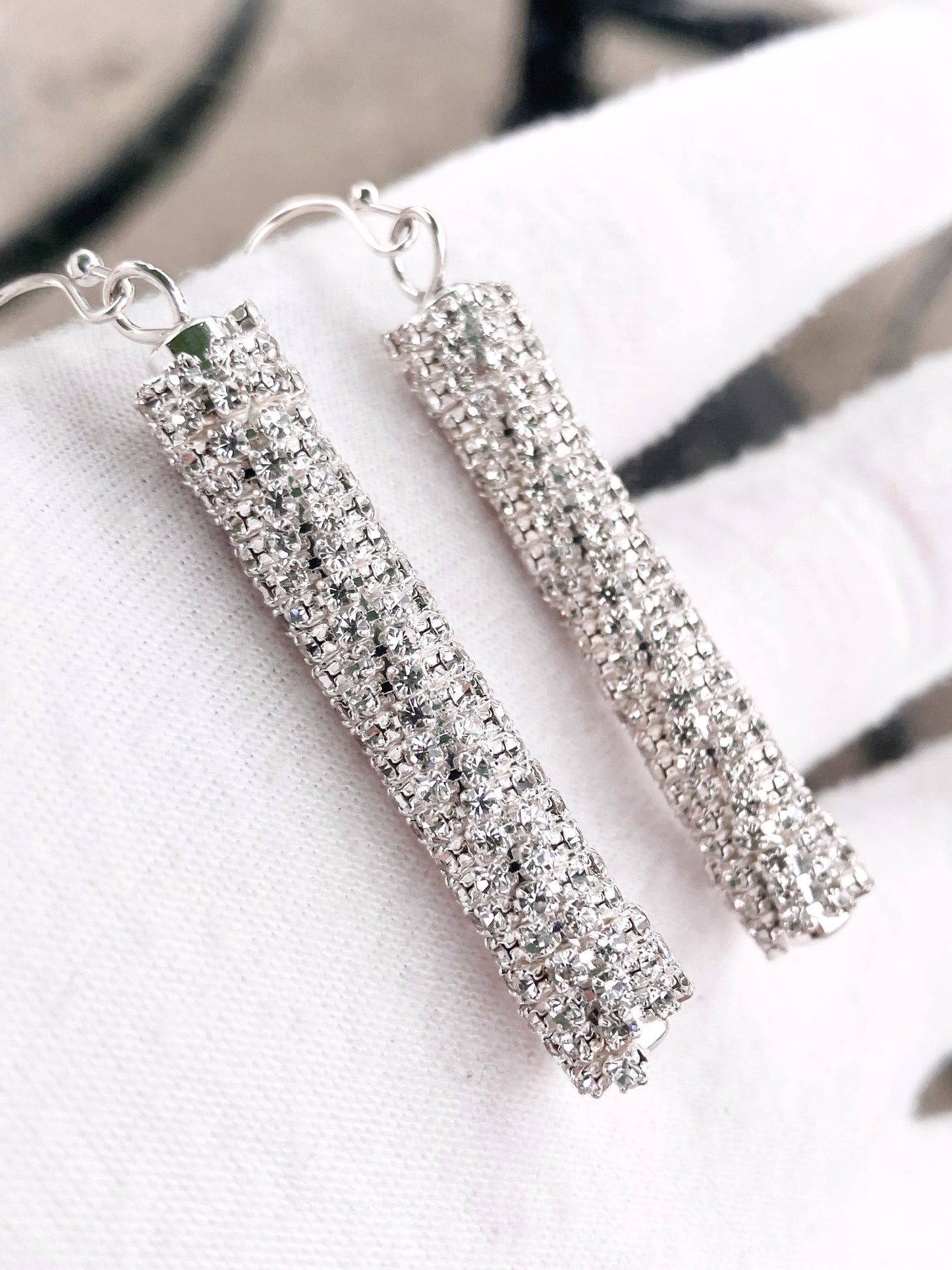 “Diamond” Dangle Column Earrings