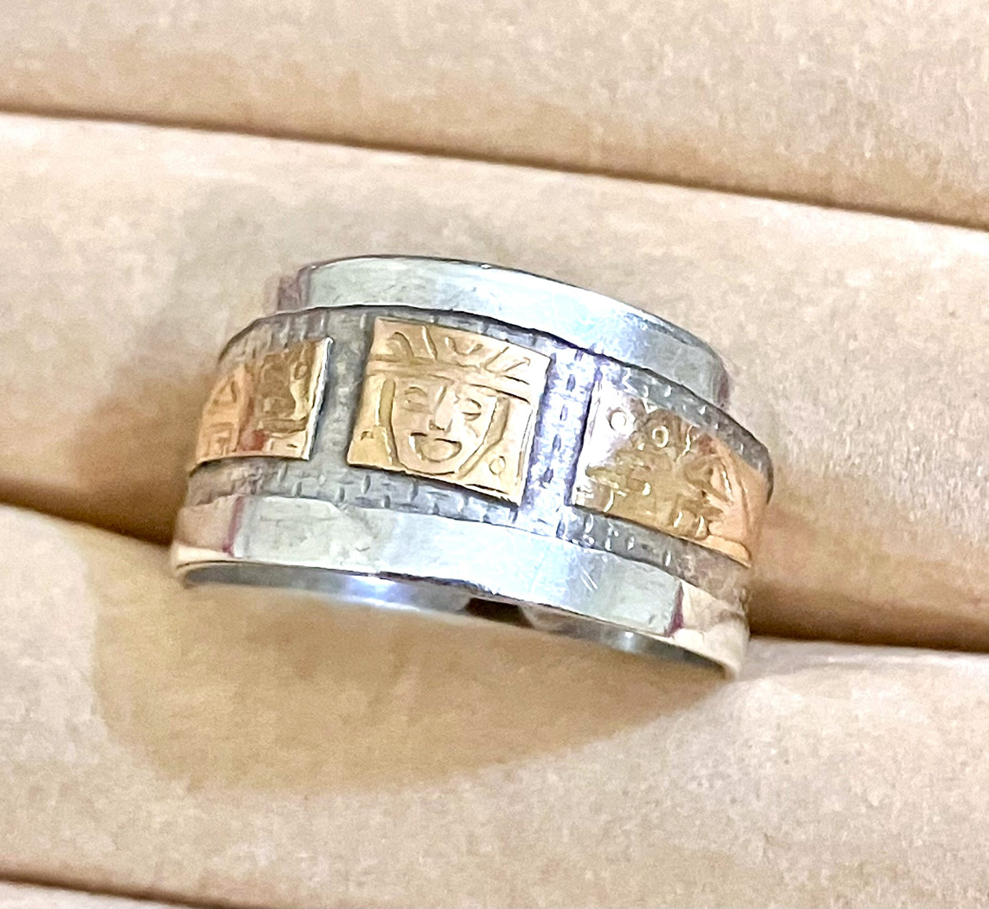 Ancient Symbol Ring with 18k Gold