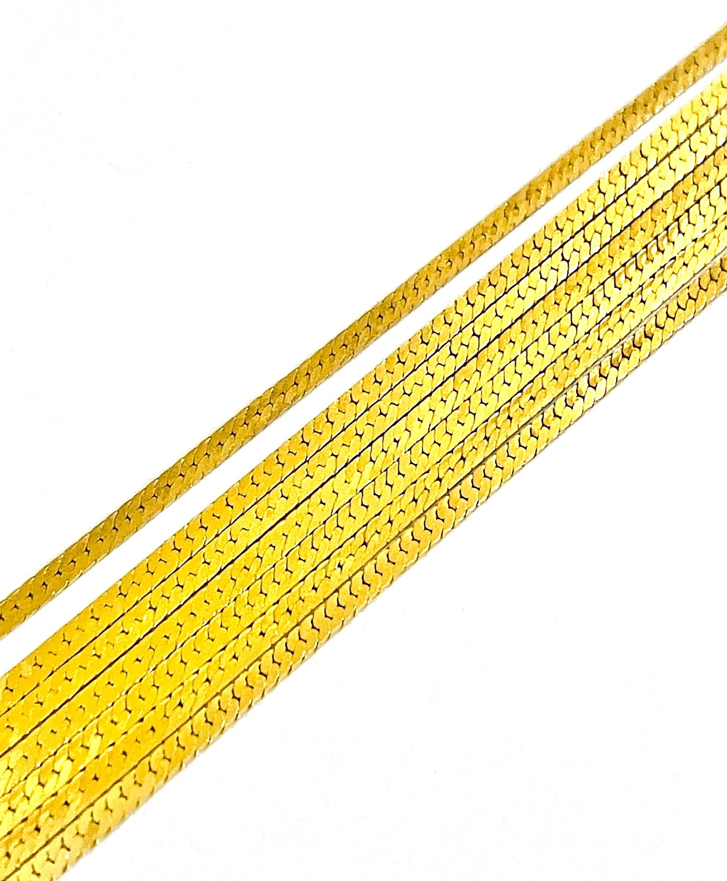Gold Plated 7 Strand Herringbone Chain