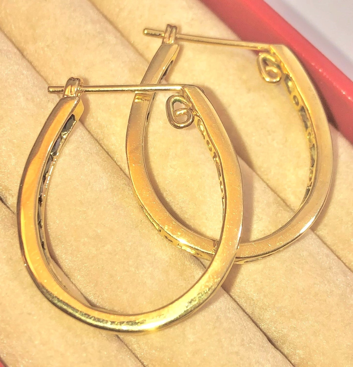 Gold Plated "Sapphire" Hoops