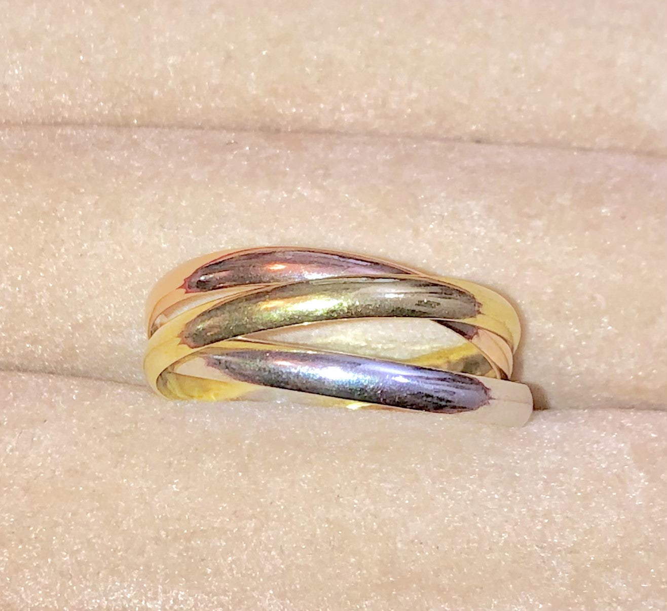 Tri-Color "Cartier” Trinity Ring
