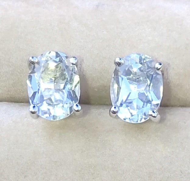 Oval Cut "Diamond" Studs