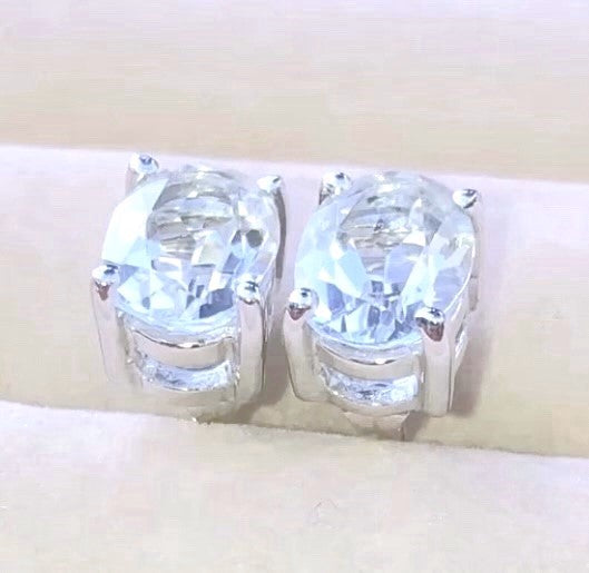 Oval Cut "Diamond" Studs