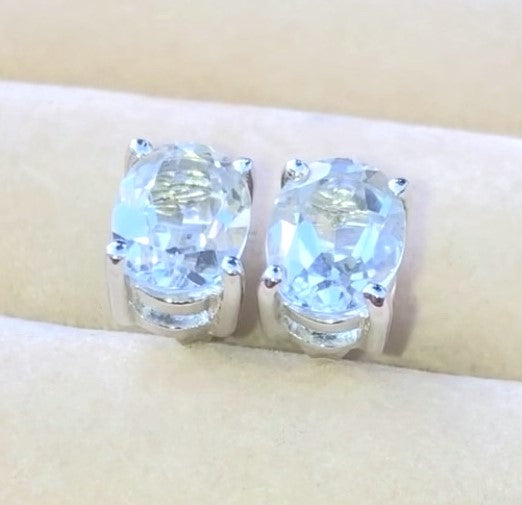 Oval Cut "Diamond" Studs