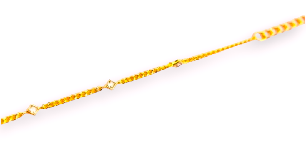 Gold Plated "Diamonds" by the Yard Bracelet