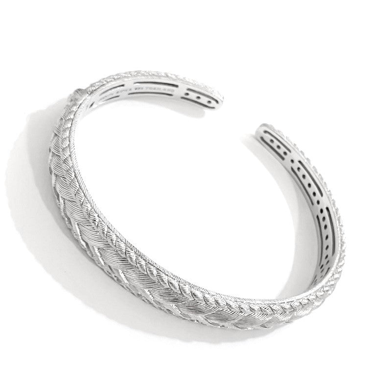 Judith Ripka Braided Design Hinge Bangle