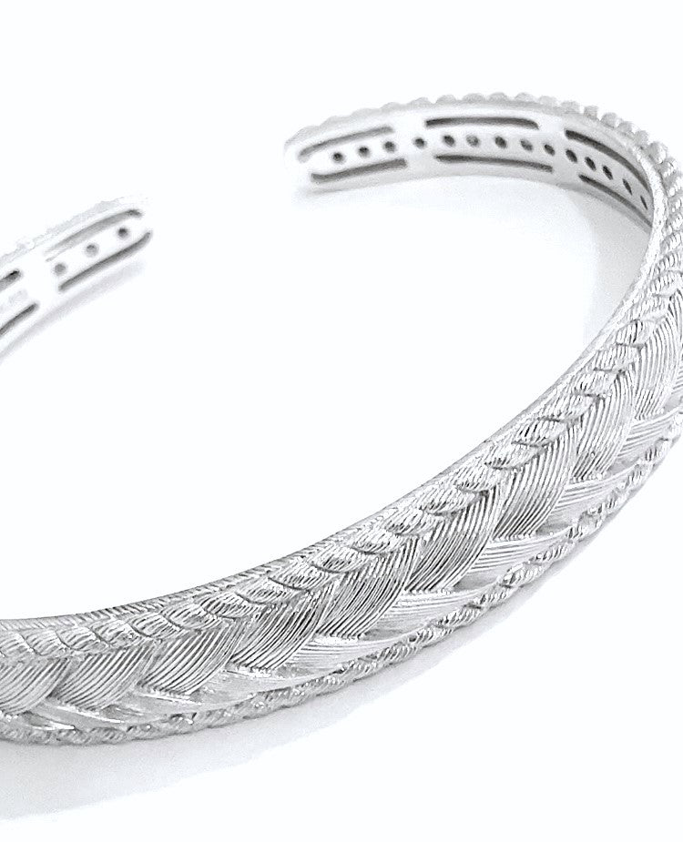 Judith Ripka Braided Design Hinge Bangle