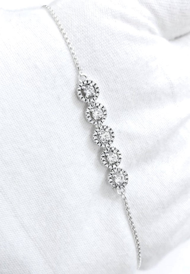 Pandora Round Sparkle Slider Bracelet