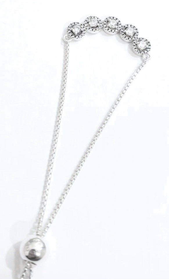 Pandora Round Sparkle Slider Bracelet
