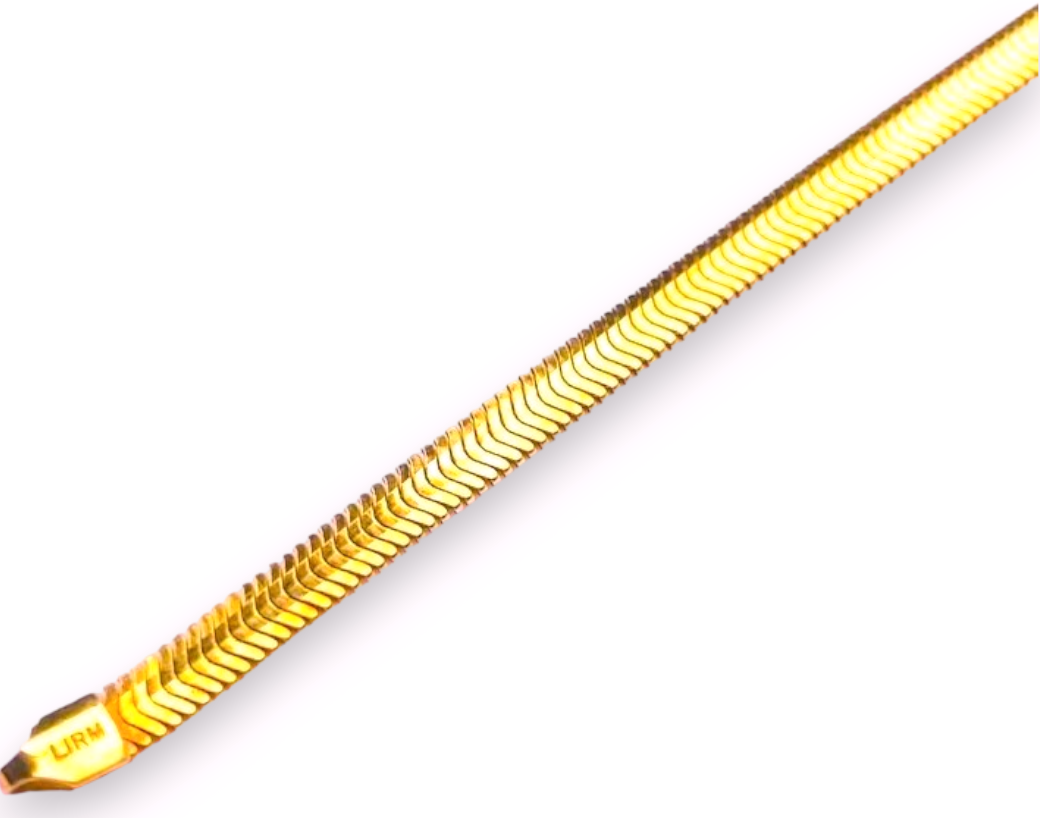 Gold Plated Snake Bone Bracelet