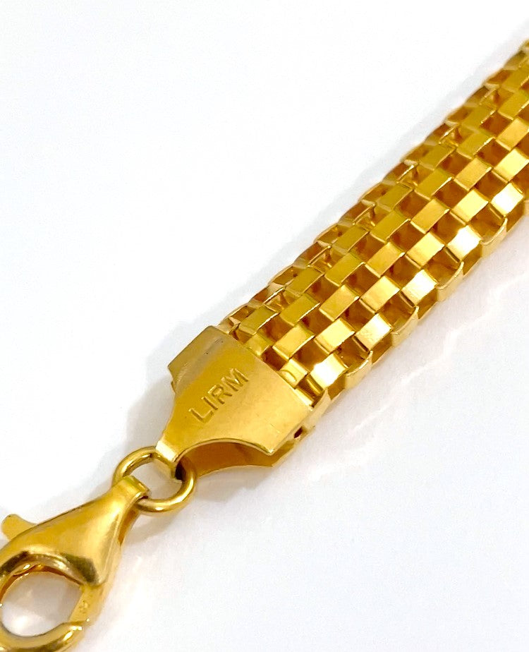 Gold Plated Mesh Link Bracelet