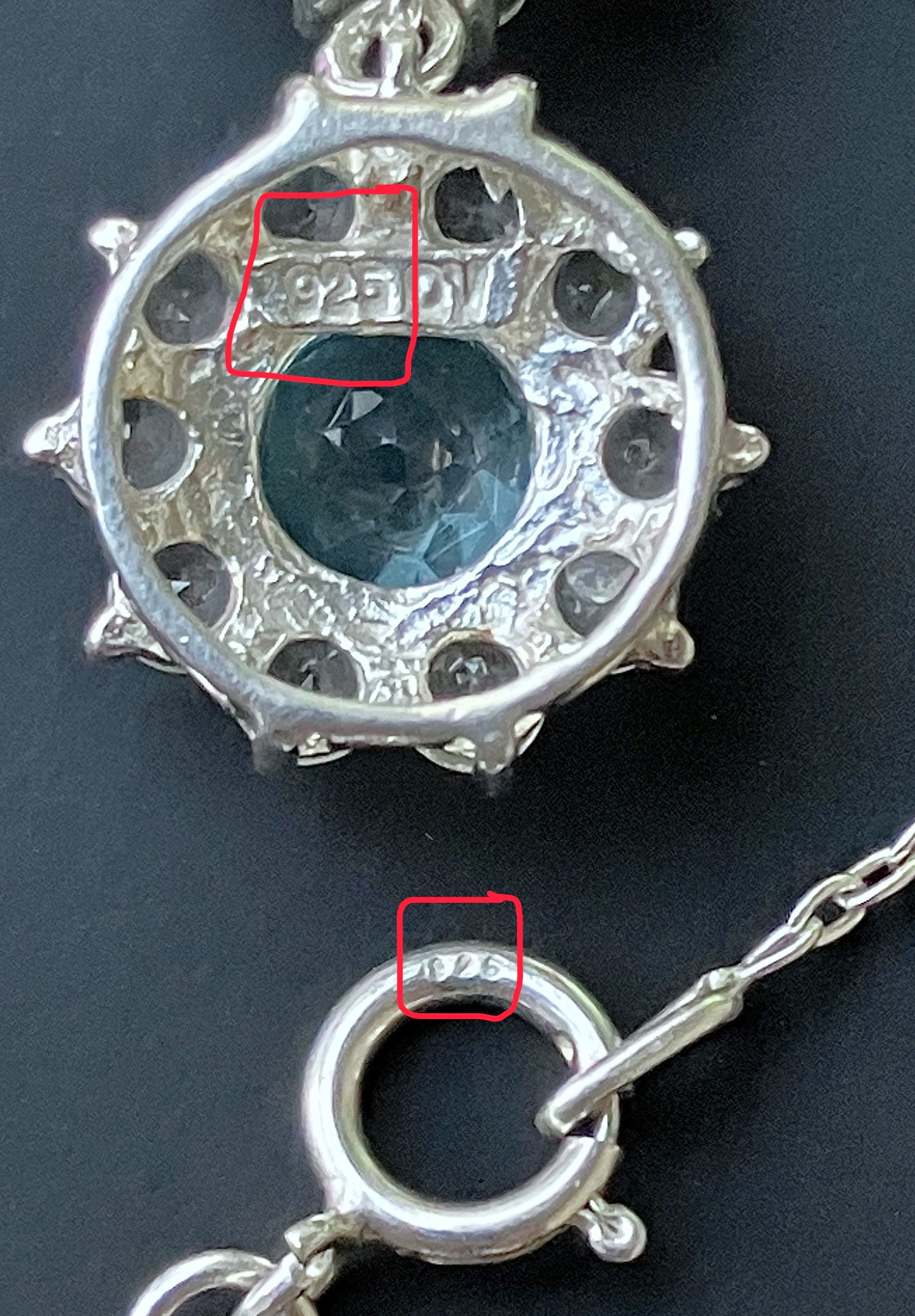 Baby Swiss Blue Topaz Halos Necklace