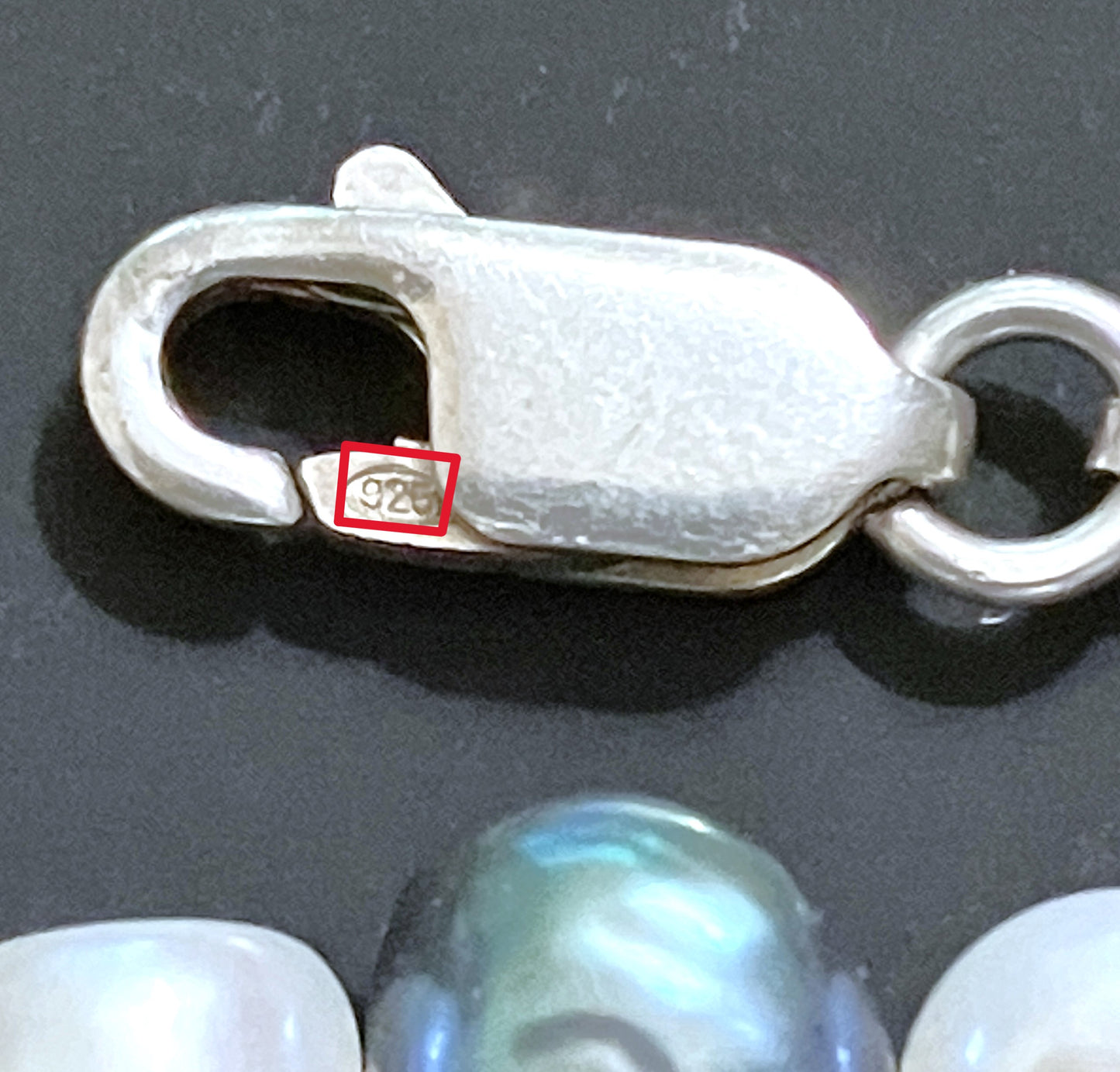 Tahitian Pearl and White Pearl Necklace with 925 Silver Clasp