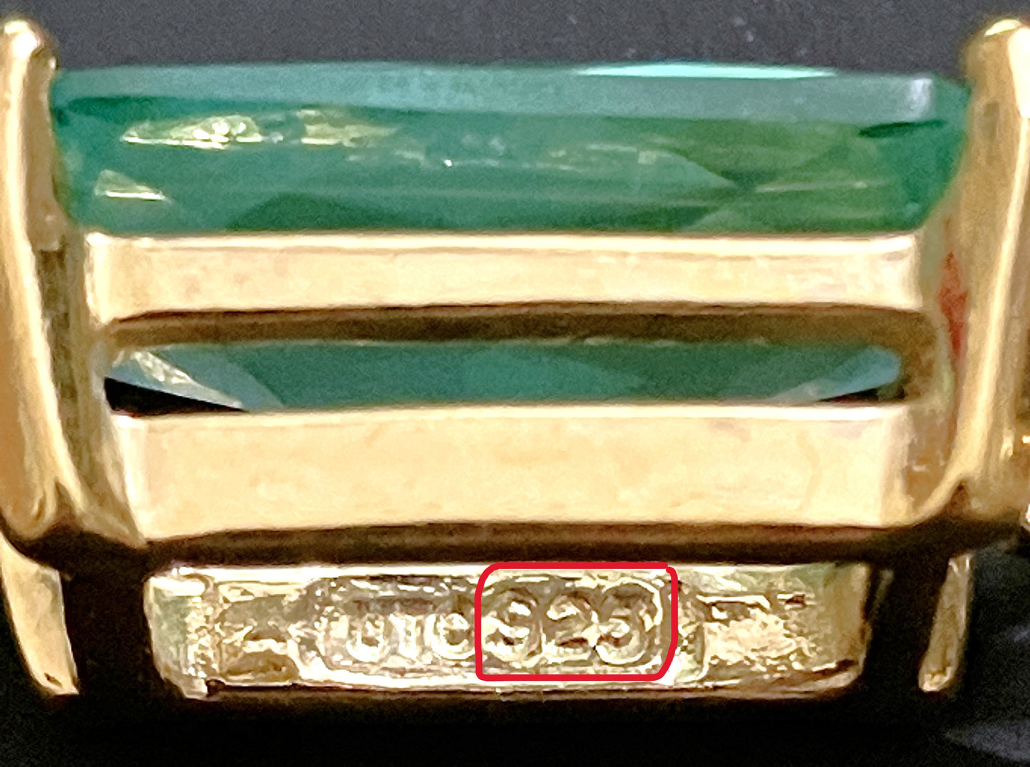 Gold Plated Synthetic Paraiba Spinel Pendant