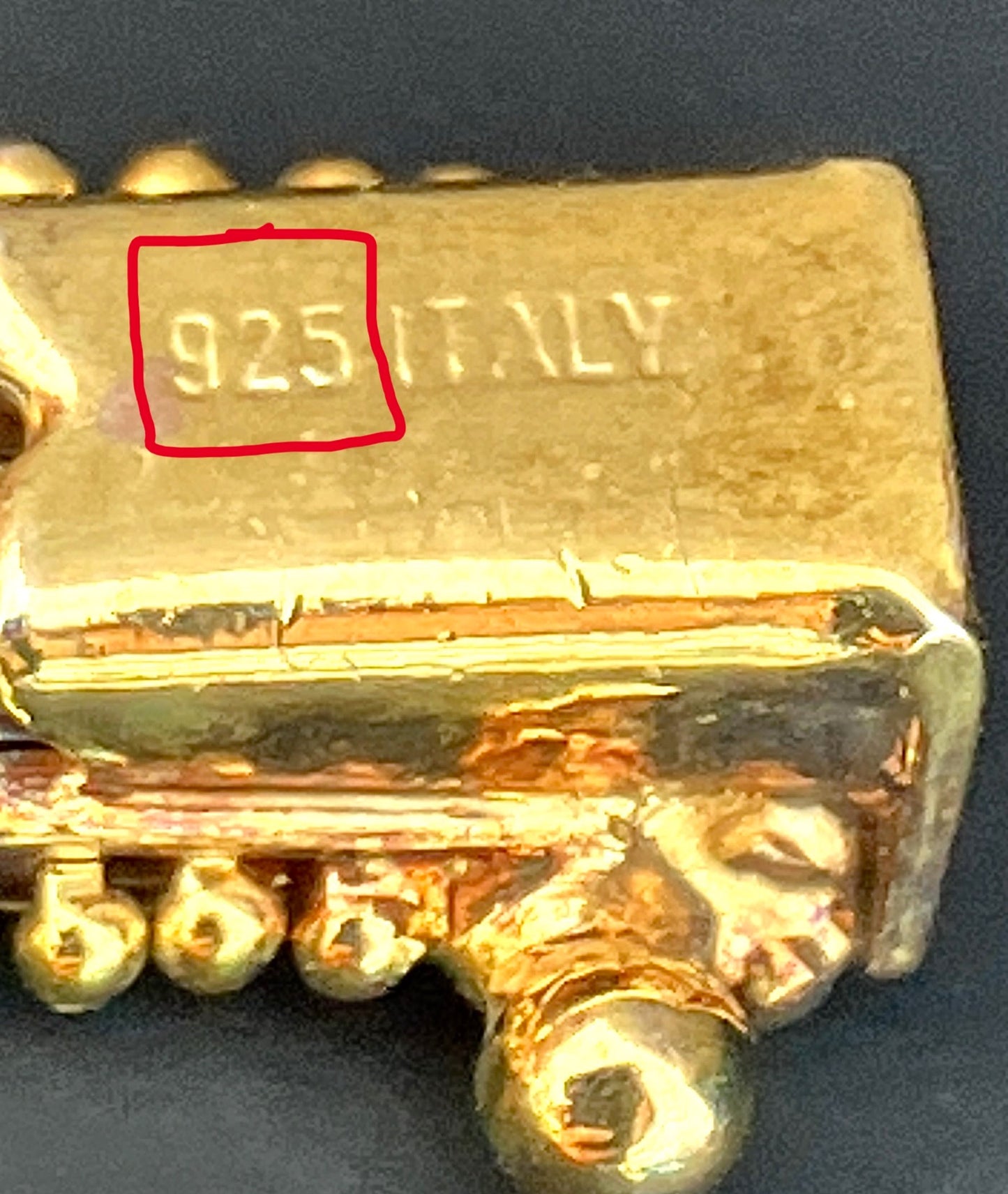 Gold Plated Tri-Color Bricked Bracelet