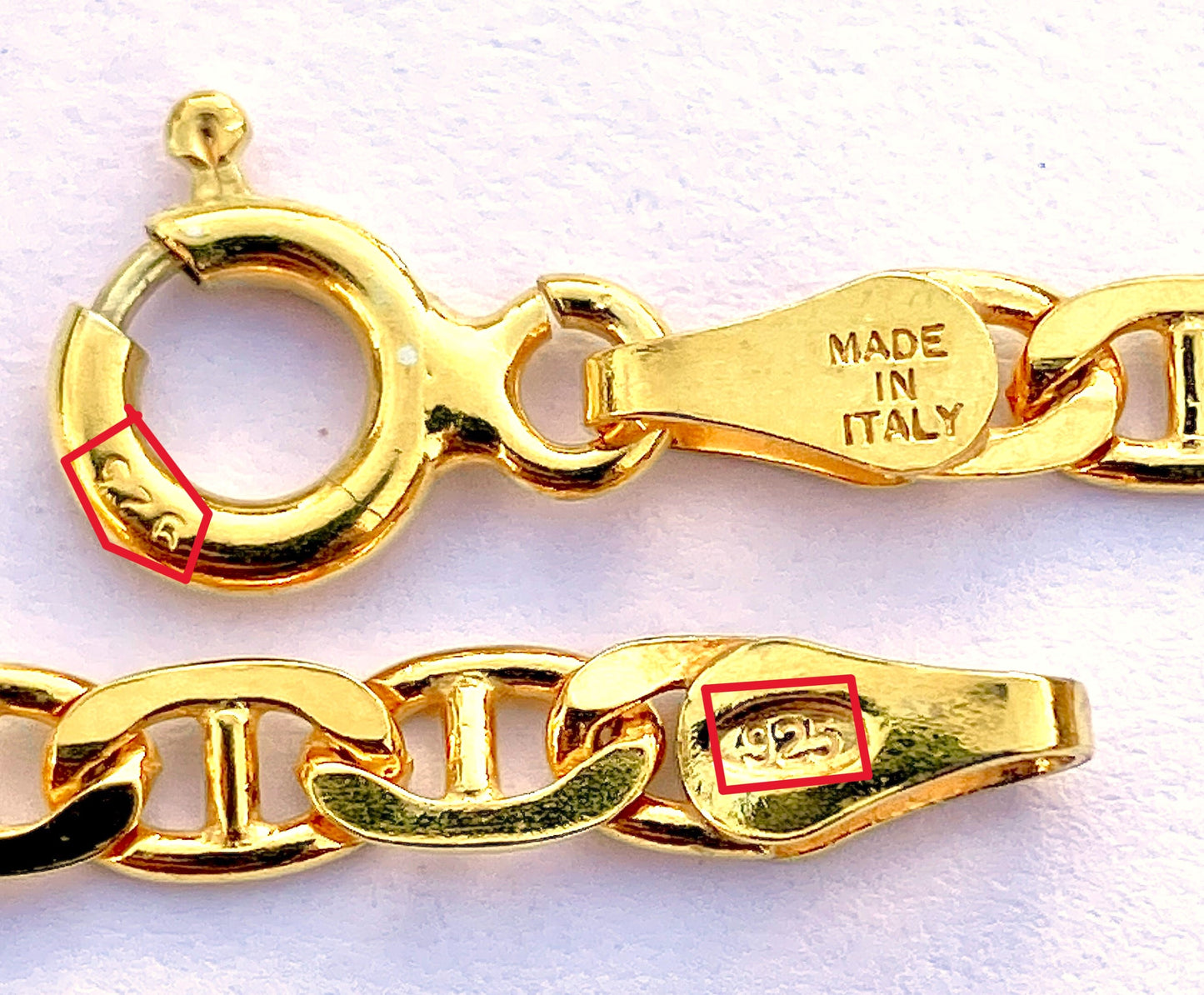 Gold Plated Mariner Link Bracelet
