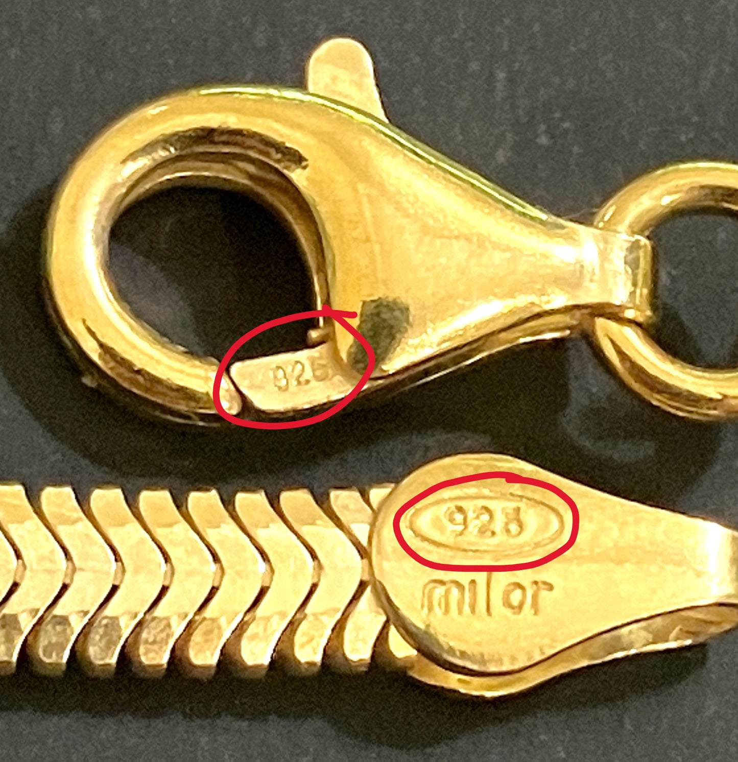 Gold Plated Snake Bone Chain
