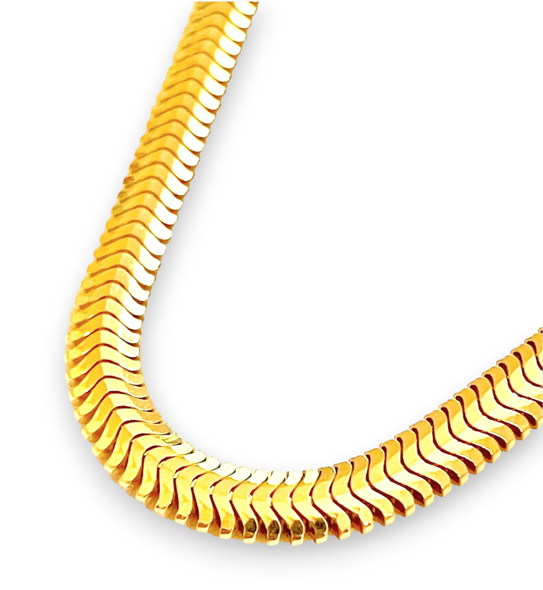 Gold Plated Snake Bone Chain
