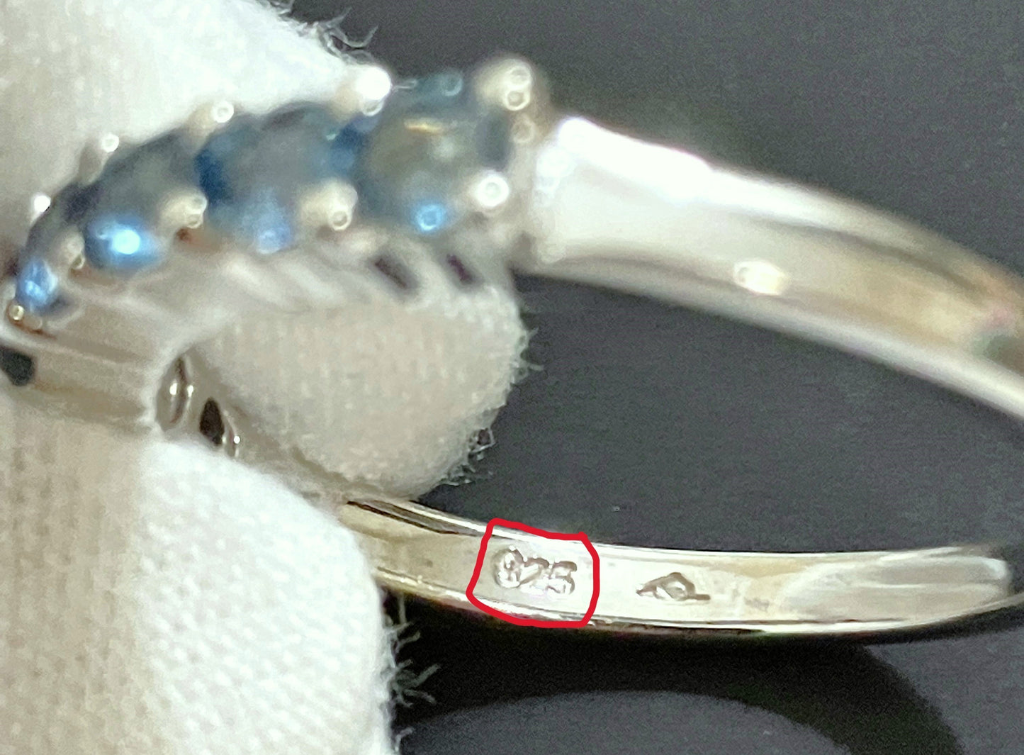 7 Stone London Blue Topaz Ring