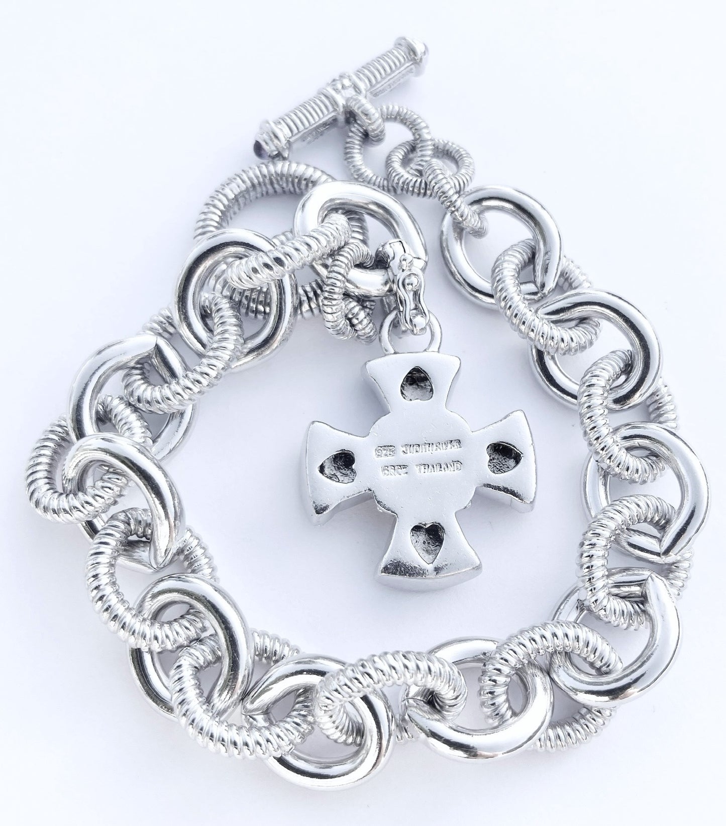 Judith Ripka Cross Charm Bracelet