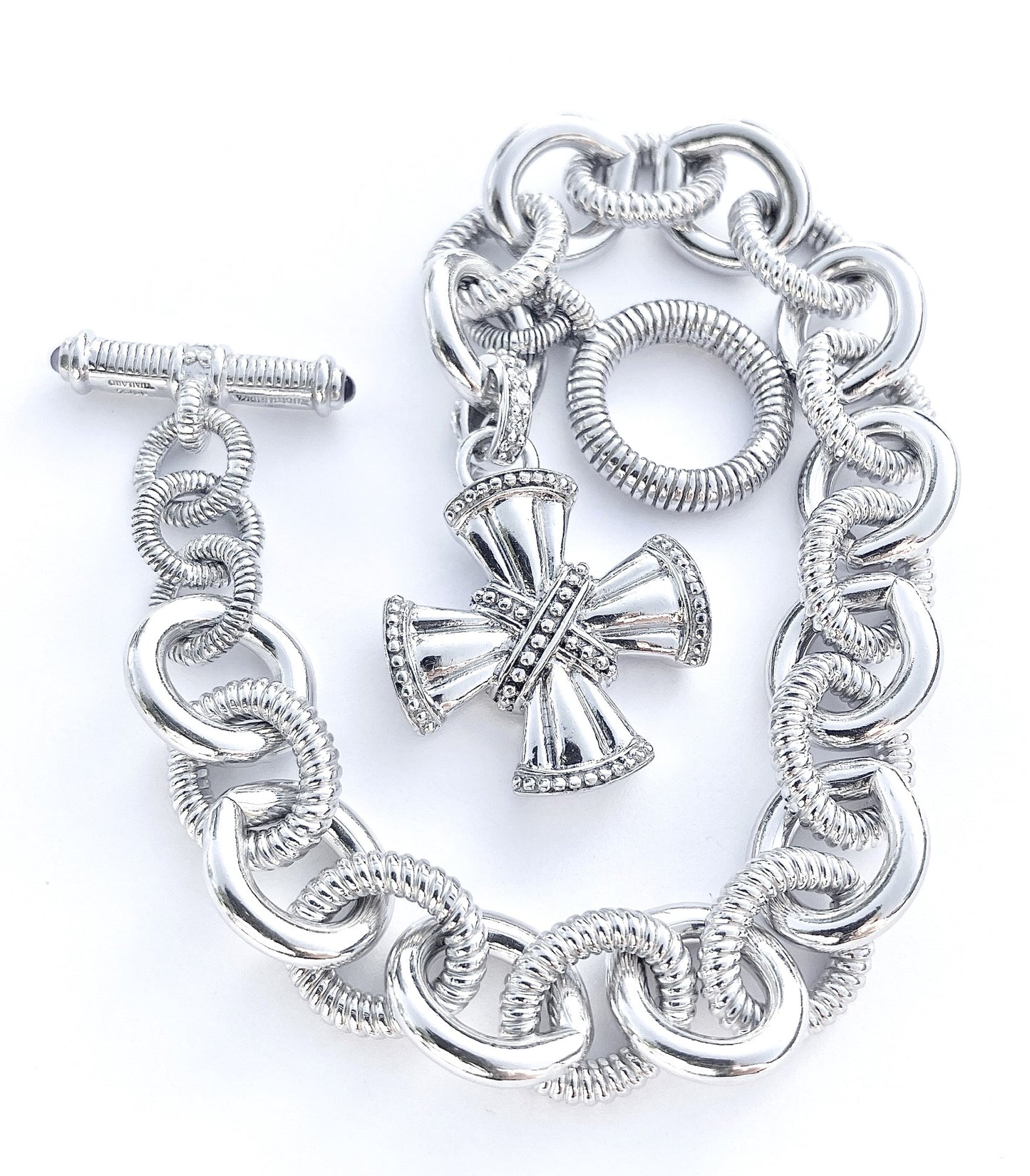 Judith Ripka Cross Charm Bracelet