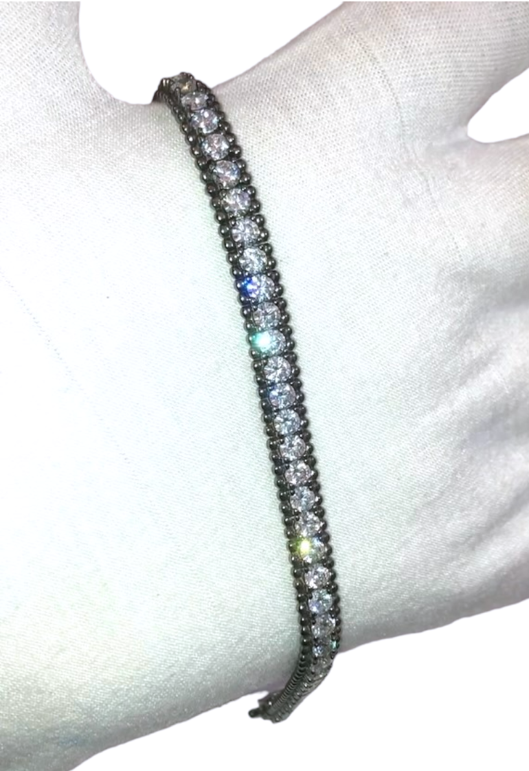Beaded “Diamond” Tennis Bracelets (4 colors!)