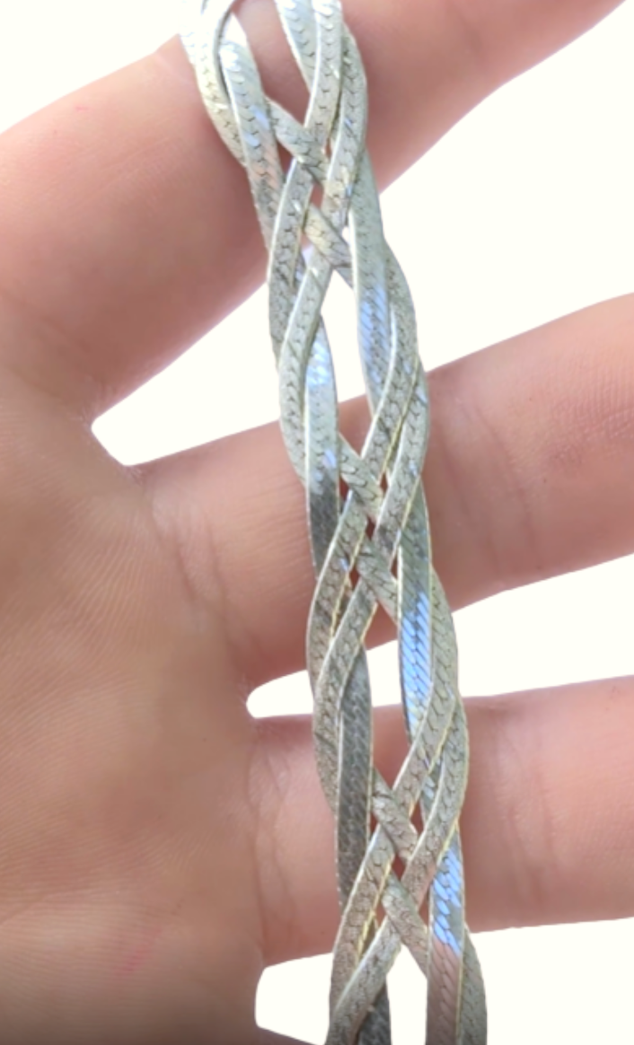 Pulsera de espiga tejida exótica