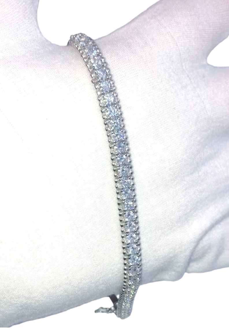 Beaded “Diamond” Tennis Bracelets (4 colors!)
