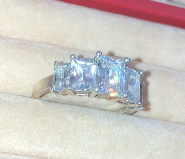 5 Stone Baguette Cut "Diamond" Ring