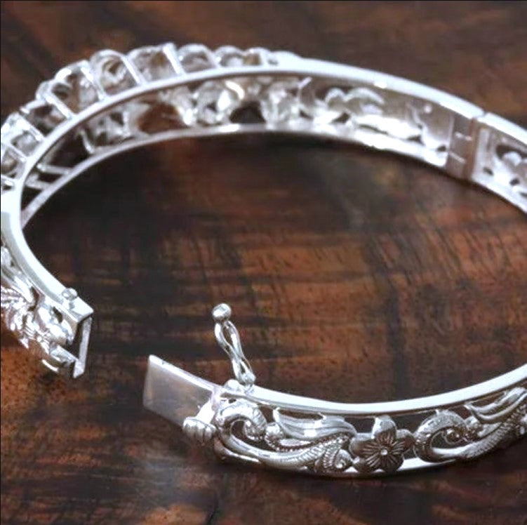 “Diamond” Plumeria Vine Bangle
