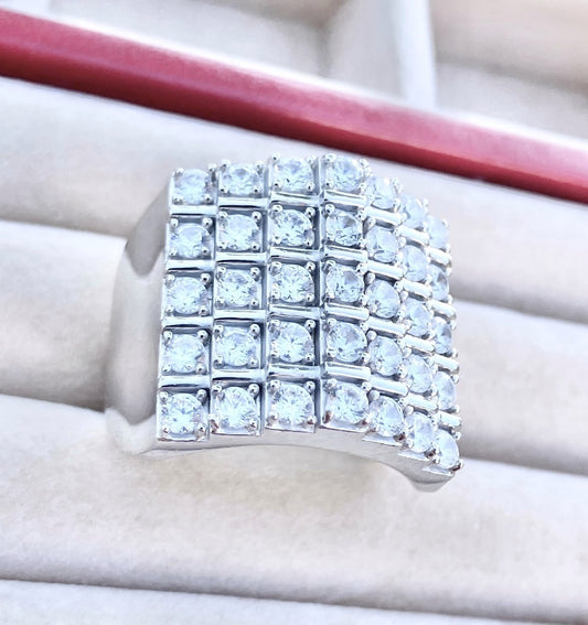 5 Step Pavé "Diamond" Ring